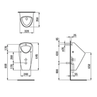 Писсуар Laufen Caprino Plus 8.4206.1.000.000.1 подвод воды скрытый - Gidratop.ru изображение
