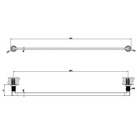 GESSI INCISO полотенцедержатель, 91 см, цвет: хром - Gidratop.ru изображение