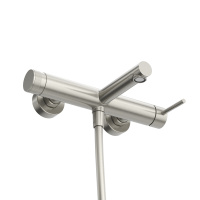 RELAX-VD-IN Смеситель для ванны и душа однорычажный в комплекте с ручным душем, шлангом и держателем, сатин - Gidratop.ru изображение