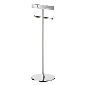 Стойка для пульта управления с 2 держателями для туалетной бумаги, 260x260x845мм, напольная, Цвет: хром