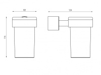 Стакан для зубных щеток с держателем ABBER Osten 316 AA1861BGG оружейная сталь брашированная - Gidratop.ru изображение