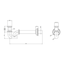 Gessi  сифон на 1/4, цвет Black Metal PVD - Gidratop.ru изображение