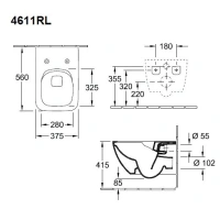 Подвесной унитаз Villeroy&Boch Venticello 4611RL01, безободковый, сиденье QuickRelease и SoftClosing, Альпийский белый CeramicPlus - Gidratop.ru изображение