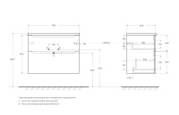 ETNA-H60 База под раковину подвесная с двумя выкатными ящиками, с доводчиками, Rovere Nature, 800x455x600, ETNA-H60-800-2C-SO-RN-P - Gidratop.ru изображение