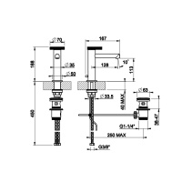 Gessi Anello смеситель для раковины с донным клапаном и соединительными шлангами, цвет: хром - Gidratop.ru изображение