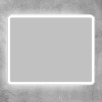 Зеркало с встроенным светильником и кнопочным выключателем SPC-MAR-1000-800-LED-BTN, 12W, 220-240V, 1000x30x800 - Gidratop.ru изображение