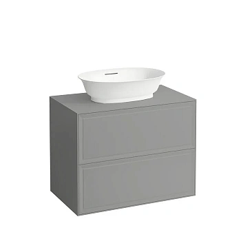Тумба под раковину Laufen New Classic 77.5 х 45.5 х 60 см, 4.0601.2.085.627.1, подвесная, отверстие посередине, серый