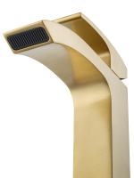 Смеситель для раковины высокий WONZON & WOGHAND FIT, Брашированное золото (WW-88239009- BG) - Gidratop.ru изображение