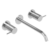 LEAF-BLI3L-20-L-01-W0 Смеситель для раковины встраиваемый на три отверстия, длина излива 20 см, исполнение Хром - Gidratop.ru изображение