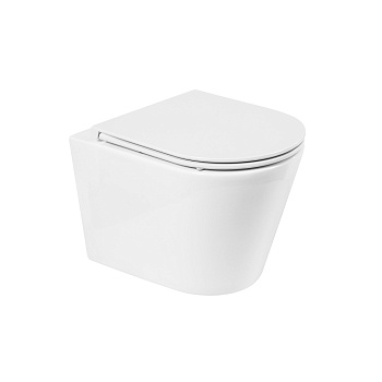 Унитаз подвесной безободковый BelBagno FLAY-R BB053CHR/BB870SC