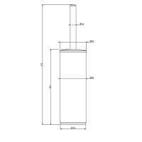GESSI Rilievo ершик напольный, цвет: nero XL - Gidratop.ru изображение