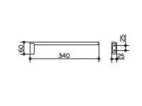 Полотенцедержатель Keuco Edition 400 11522 010000, 34 см, белый - Gidratop.ru изображение