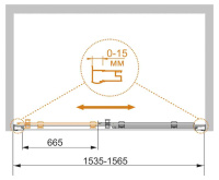 Душевая дверь CEZARES PRATICO-BF-1-155-C-Cr - Gidratop.ru изображение