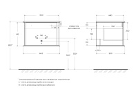 IDRA Тумба подвесная под раковину с выдвижным ящиком, 55803 Rovere Tabacco, 64x50x42 - Gidratop.ru изображение