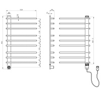 Полотенцесушитель электрический WONZON & WOGHAND NÜRNBERG, Брашированное золото (WW-AL349-BG) - Gidratop.ru изображение