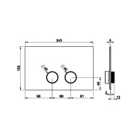 Gessi Ingranaggio клавиши смыва Geberit Sigma 8 e Sigma 12., цвет: хром - Gidratop.ru изображение