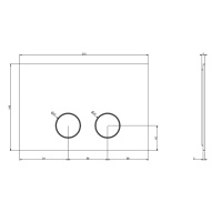 GESSI клавиша смыва для унитаза, двойная, для систем инсталляций TECE, цвет Black XL - Gidratop.ru изображение