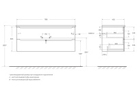 ETNA База под раковину подвесная с двумя выкатными ящиками, с доводчиками, Rovere Nature, 1200x460x500, ETNA-1200-2C-SO-RN-P - Gidratop.ru изображение