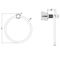 GESSI INCISO полотенцедержатель кольцевой, цвет: finox - Gidratop.ru изображение
