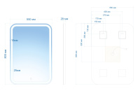 Зеркало ABBER See AG6105S с подсветкой, сенсорный выключатель, диммер - Gidratop.ru изображение