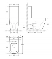 Чаша напольного унитаза CEZARES LUX CZR-159-CPR - Gidratop.ru изображение