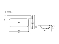 Раковина накладная мебельная Grace  прямоугольная без отверстия под смеситель, 810x457x137мм, цвет белый, арт. CN7012wx - Gidratop.ru изображение