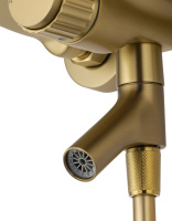 Смеситель для ванны с душем WONZON & WOGHAND CLICK, Брашированное золото (WW-FE05L221- BG) - Gidratop.ru изображение