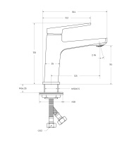 ARDENTE Смеситель для раковины без донного клапана, хром ARDENTE-LVM-CRM-W0 - Gidratop.ru изображение