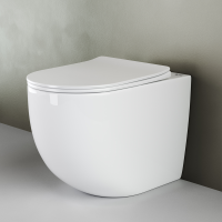 Напольный приставной унитаз Mia Rimless - Gidratop.ru изображение