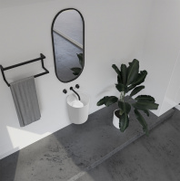 Раковина подвесная ABBER Stein AS2624 белая матовая - Gidratop.ru изображение