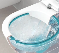 Подвесной безободковый унитаз Villeroy&Boch Omnia Architectura 5684 HR01 в комплекте с сиденьем Soft Close - Gidratop.ru изображение