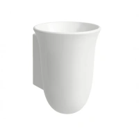 Стакан для щеток New Classic 8.7385.4.000.000.1 настенный, в комплекте с крепежами, белый глянцевый - Gidratop.ru изображение