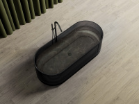 Прозрачная ванна ABBER Kristall AT9708Onyx черная - Gidratop.ru изображение