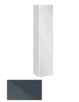 Шкаф-пенал Keuco Royal Reflex 34031 310001 подвесной 35 см, с корзиной, фасад зеркало, антрацит, петли слева - Gidratop.ru изображение