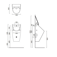 Catalano Comfort Писсуар 64x32 с отв. для крышки, цвет белый глянцевый - Gidratop.ru изображение