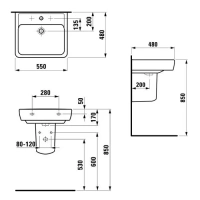 Раковина Laufen Pro 8.1895.1.000.104.1 55 х 48 см - Gidratop.ru изображение