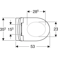 Подвесной безободковый унитаз Geberit Selnova, крышка микролифт, белый, 501.751.00.1 - Gidratop.ru изображение