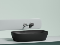 Умывальник чаша накладная овальная (цвет Черный Матовый) Element 600x380x138мм - Gidratop.ru изображение