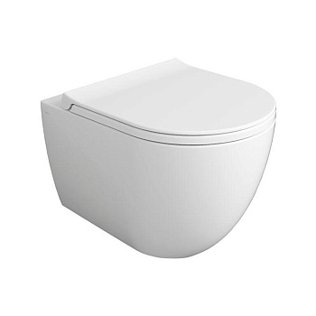 Унитаз подвесной безободковый XS 37х48 см, цвет: белый