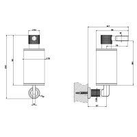 GESSI INCISO дозатор для жидкого мыла настенный, цвет: белый/nero XL - Gidratop.ru изображение