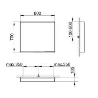 Зеркало Keuco Plan 33098112500, 80 см, с подсветкой и подогревом, лакированный алюминий, антрацит - Gidratop.ru изображение