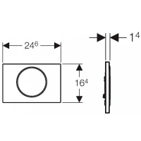 Клавиша Geberit Sigma Type 10 115.758.KK.5, одинарный смыв, рамка-белая/кнопка-белая/кольцо-золото - Gidratop.ru изображение