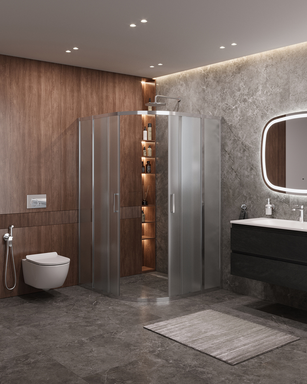 Душевой уголок CEZARES MOLVENO-R-22-100+20-P-Cr