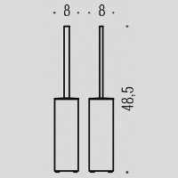 Colombo Look B1606 Ерш туалетный, напольный, цвет: хром - Gidratop.ru изображение