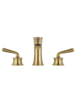 Смеситель для раковины на 3 отверстия WONZON & WOGHAND STEAM, Брашированное золото (WW-88159008- BG) - Gidratop.ru изображение