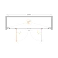 Душевая дверь CEZARES VERONA-W-B-22-200-P-Cr - Gidratop.ru изображение