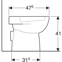 Приставной унитаз Geberit Renova 213010000, белый - Gidratop.ru изображение