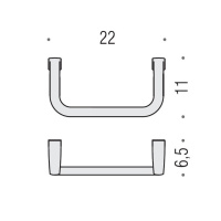 Colombo Lulu Полотенцедержатель 22х11 см, цвет: хром - Gidratop.ru изображение