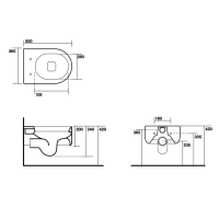 унитаз подвесной 50х36см, цвет: белый матовый - Gidratop.ru изображение