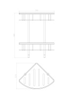 Полка для ванной 2-х ярусная угловая WONZON & WOGHAND, Хром (WW-4142) - Gidratop.ru изображение